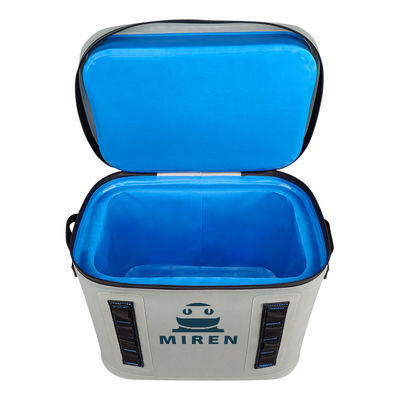 Light Grey 30 Can Soft Sided Cooler Waterproof Untuk Camping Picnic OEM ODM