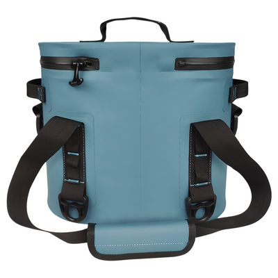Warna Biru 12 Tas Pendingin Kaleng, Tas Makan Siang Berinsulasi Lembut Tahan Air Untuk Piknik