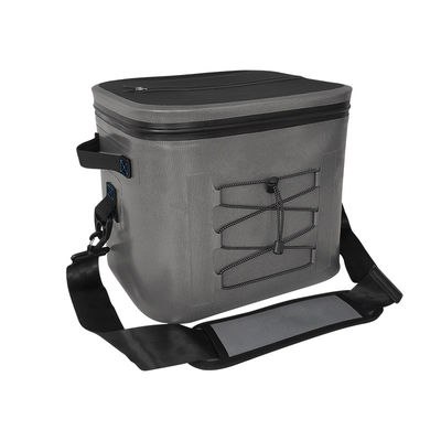 Square 24 Can Cooler Bag Warna Dark Grey Untuk Aktivitas Outdoor OEM ODM