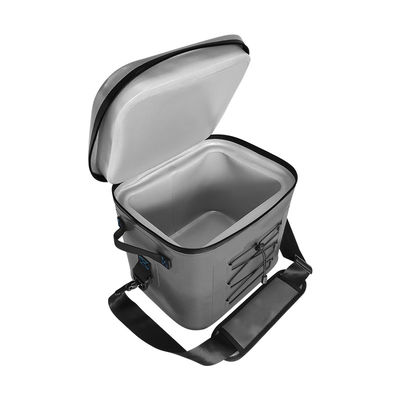Square 24 Can Cooler Bag Warna Dark Grey Untuk Aktivitas Outdoor OEM ODM