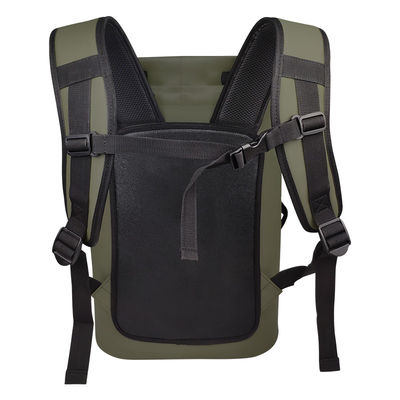 Army Green Soft Cooler Backpack Tahan Air Dapat Digunakan Kembali OEM