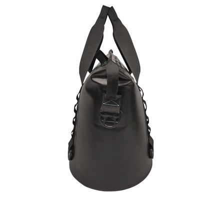 Tas Pendingin Makan Siang Hitam OEM, Pendingin Terisolasi Sisi Lembut Untuk Berkemah Di Luar Ruangan
