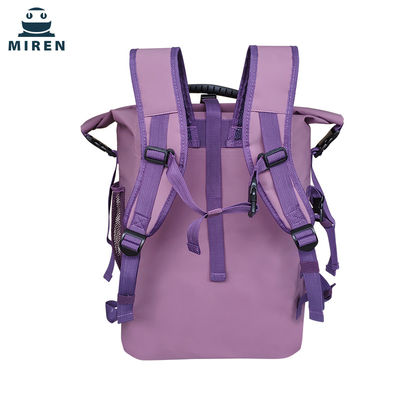 Bahan PVC 500D Waterproof Dry Bag Backpack Warna Ungu Kapasitas 30L