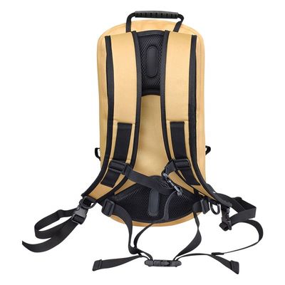Ransel Tahan Air TPU Kuning Disesuaikan Untuk Mendaki Berkemah