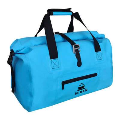 Portable Blue PVC Waterproof Dry Bag Kapasitas 35L Ringan