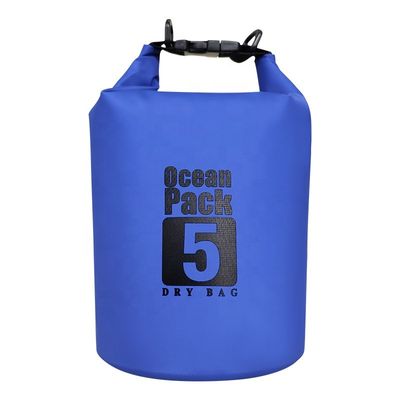 Tas Tahan Air PVC Ringan Tahan Lama, Ransel Tas Kering 10L Warna Biru