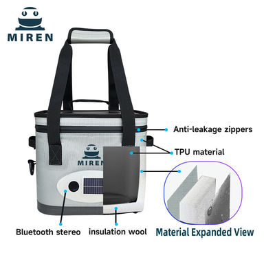 Tren Baru Produk Baru! 24-Kotak Isolasi Cooler Bag Dengan Bluetooth Audio Dan Lampu Ambient Berwarna