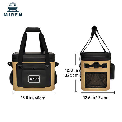 Tas pendingin 20L yang dapat disesuaikan dengan Khaki TPU yang terisolasi dan tahan kebocoran