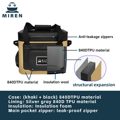 Logo yang dapat disesuaikan 30 kaleng Soft Cooler, Isolated And Leak Proof untuk penggunaan memancing di luar ruangan