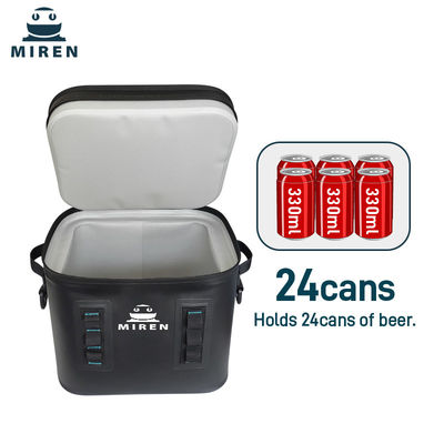 Kualitas Tinggi Disesuaikan Terisolasi Dan Kebocoran Proof 24 Kaleng Hitam Soft Cooler Bag