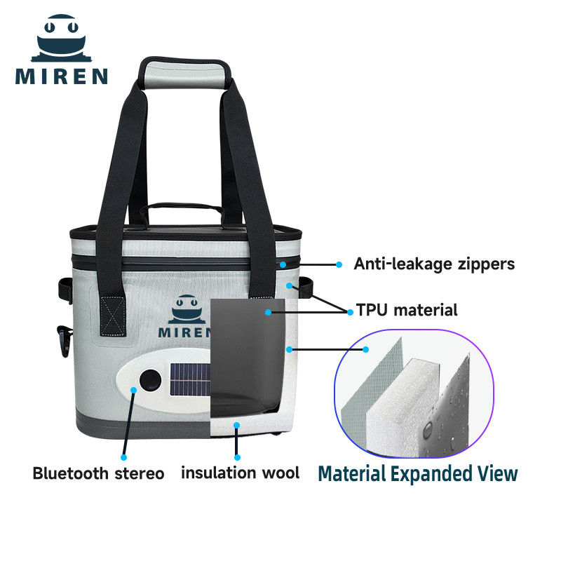 Tren Baru Produk Baru! 24-Kotak Isolasi Cooler Bag Dengan Bluetooth Audio Dan Lampu Ambient Berwarna